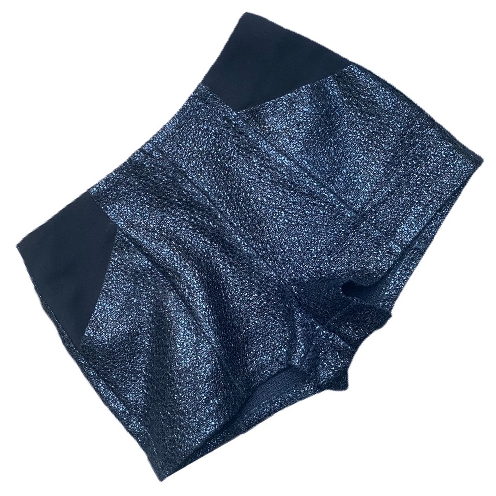 Bcbgeneration Black Silver Threading Zip Up Shorts - image 1